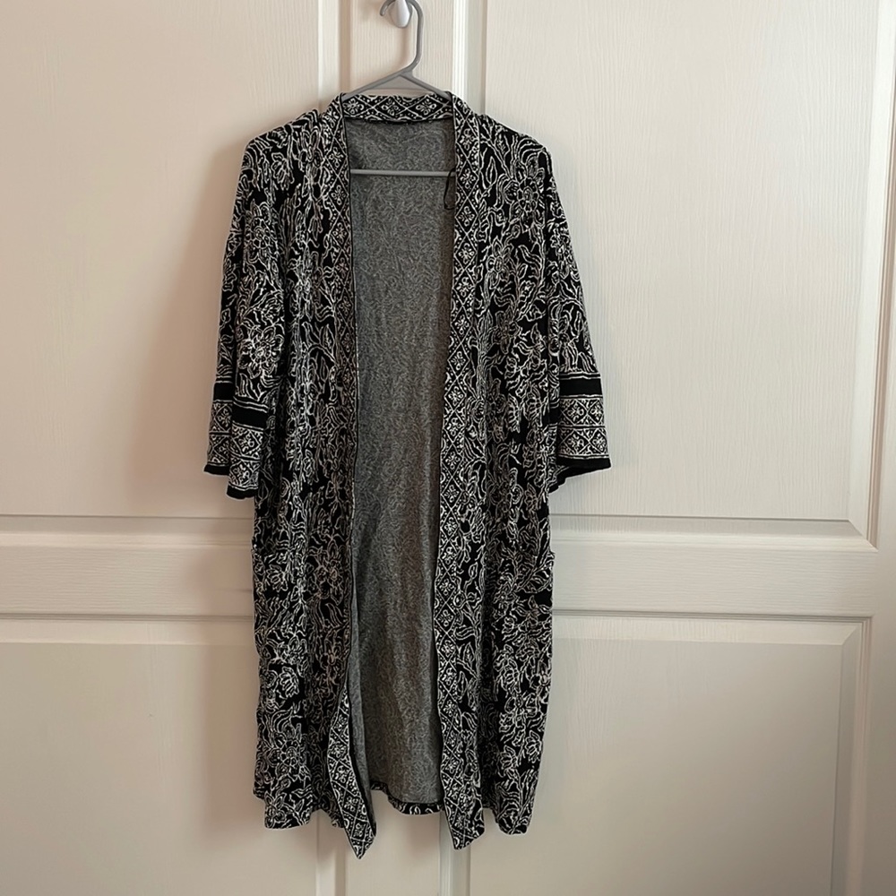 Zara black and white patterned cardigan